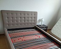Komfort Bett, Kunstleder, 200x140cm, Lattenrost + Matratze